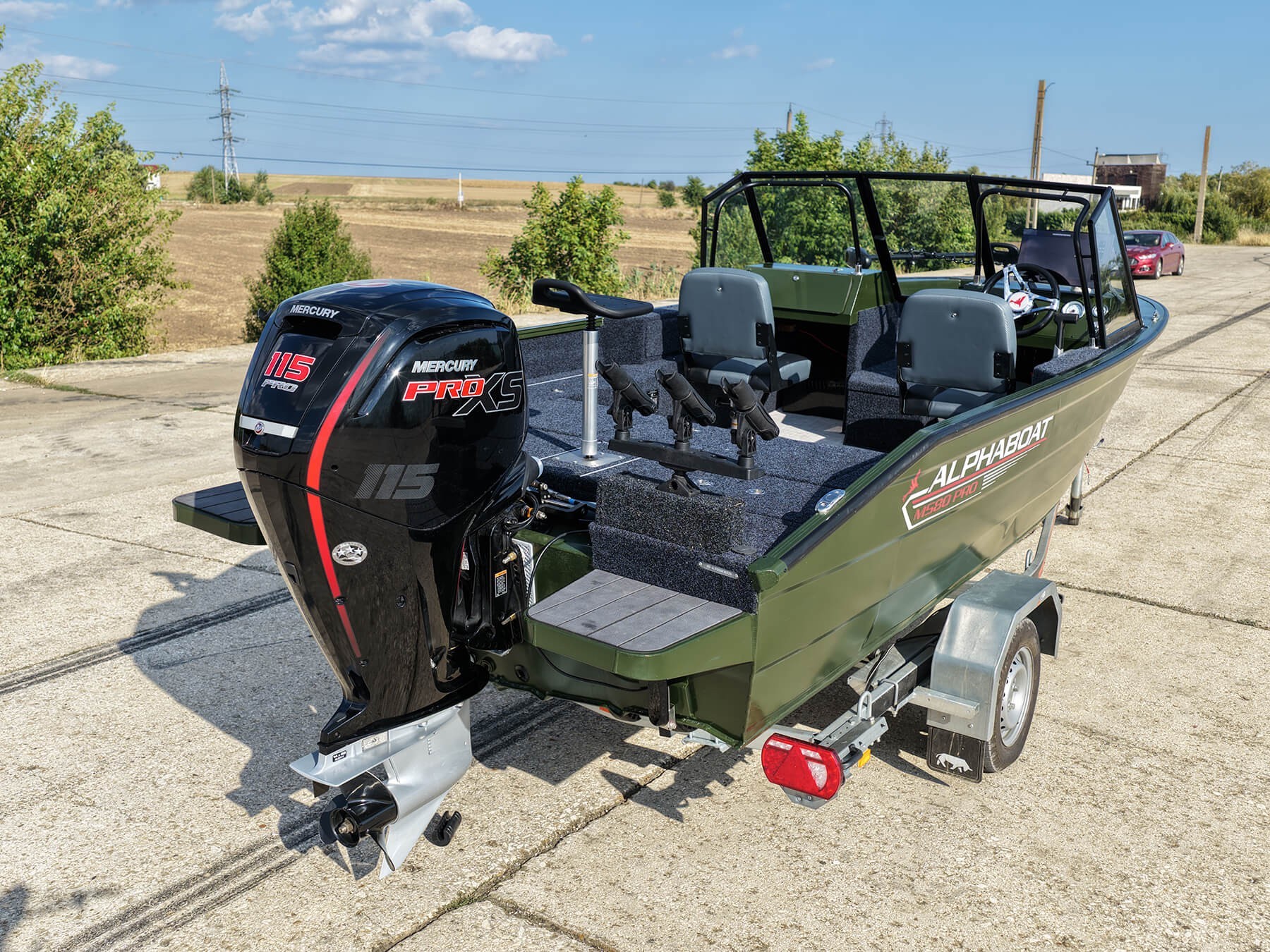 Alphaboat triple folding rod holder with 360° adjustment