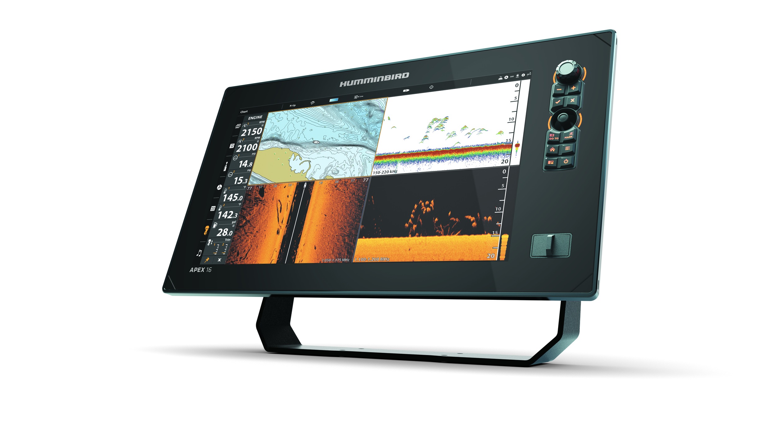 Sonar Humminbird APEX 16 MSI+ – cu sondă – vedere 2