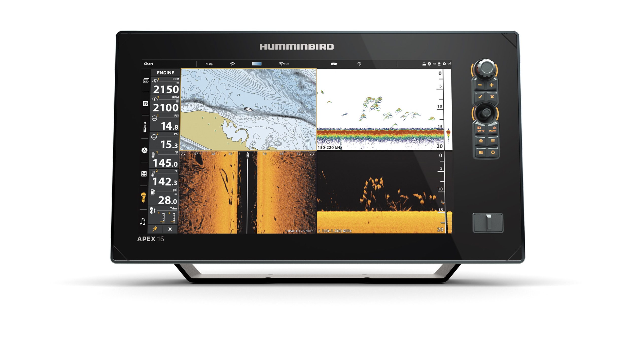 Sonar Humminbird APEX 16 MSI+ – fără sondă – vedere 1