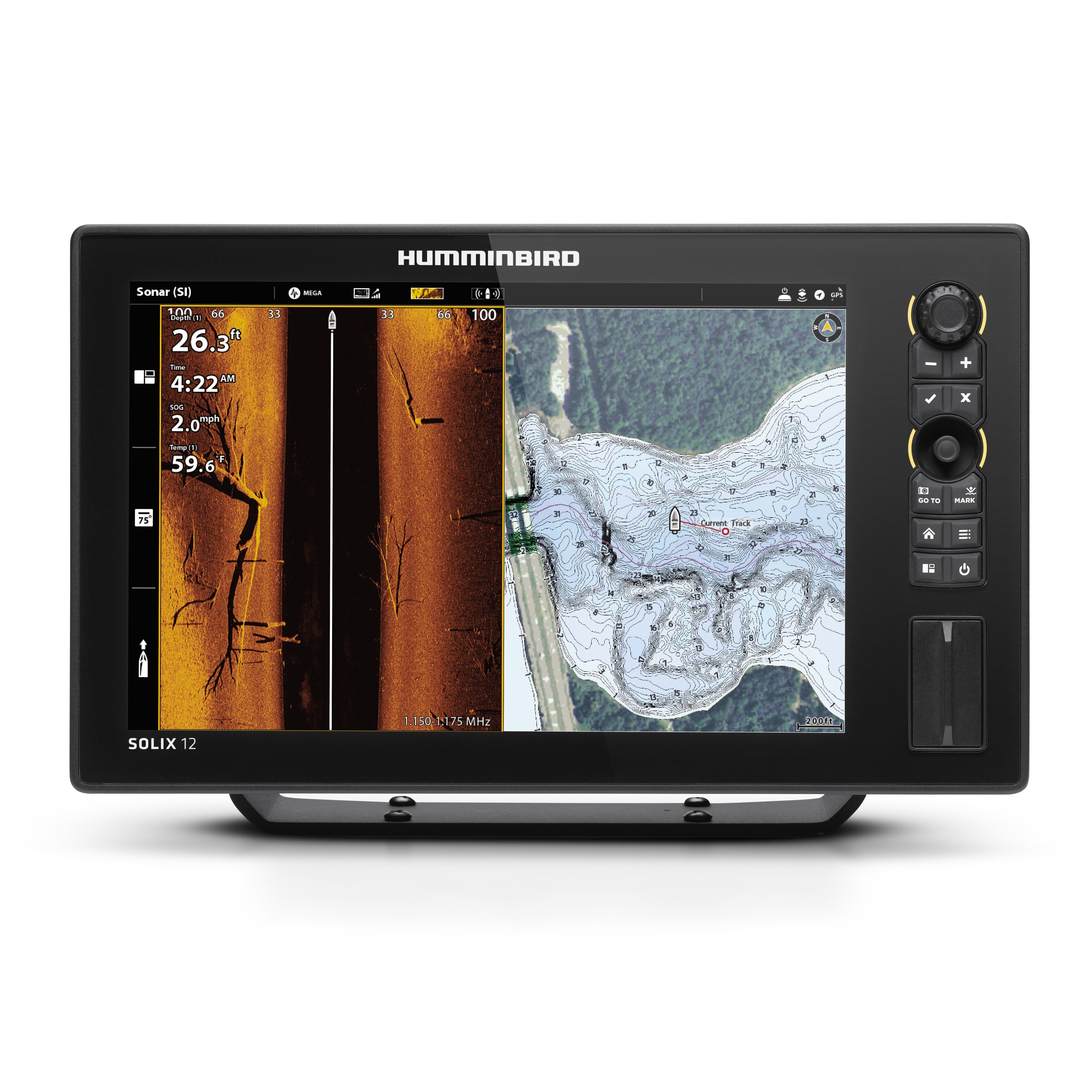 Sonar Humminbird SOLIX 10 CHIRP Mega SI+ GPS G3 – cu sondă – vedere 1