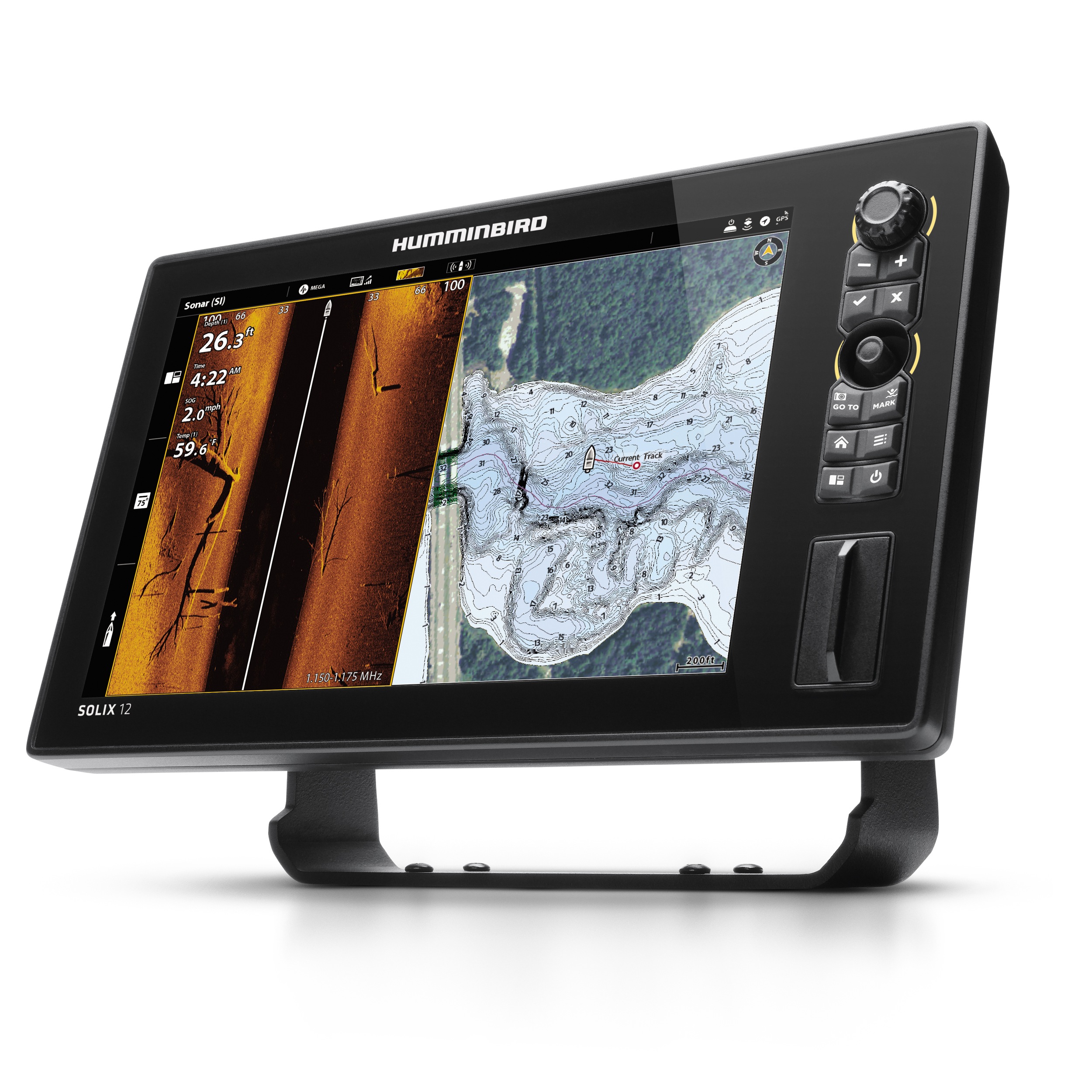 Sonar Humminbird SOLIX 10 CHIRP Mega SI+ GPS G3 – cu sondă – vedere 2
