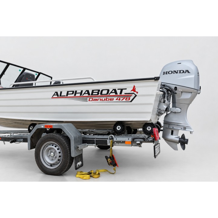 Alphaboat A478 – Barcă din aluminiu pentru pescuit și agrement