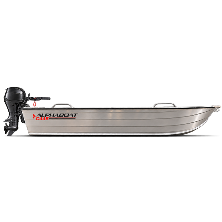 Alphaboat C445 – Barcă din aluminiu pentru pescuit și agrement