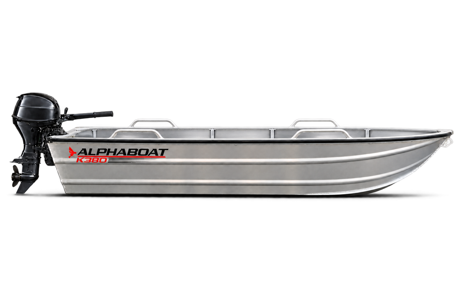 Alphaboat K380 – Barcă din aluminiu pentru pescuit și agrement