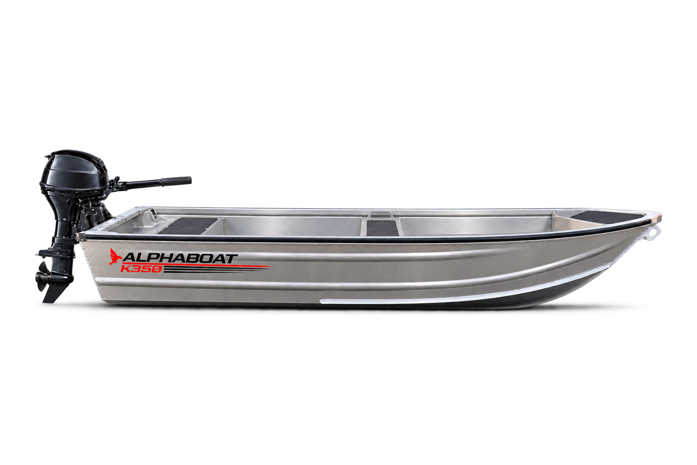 Alphaboat K350 – Barcă din aluminiu pentru pescuit și agrement