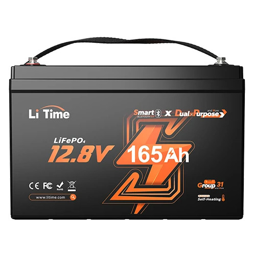Acumulator LiTime 12 V 165 Ah Dual-Purpose Marine, Bluetooth și autoîncălzire