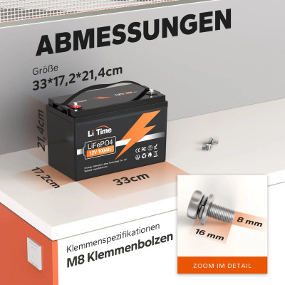 Acumulator LiTime 12 V 100 Ah Basic LiFePO4