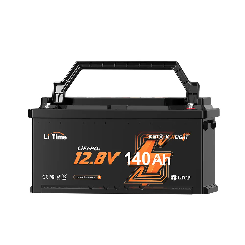 Acumulator LiTime 12 V 140 Ah H190 LiFePO4 cu Bluetooth