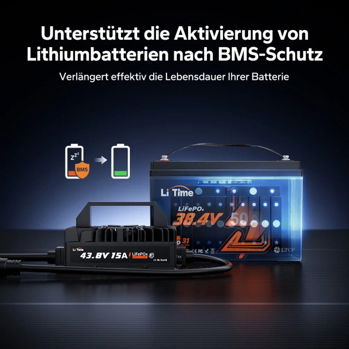 LiTime 36V 15A IP66 LiFePO4 Battery Charger