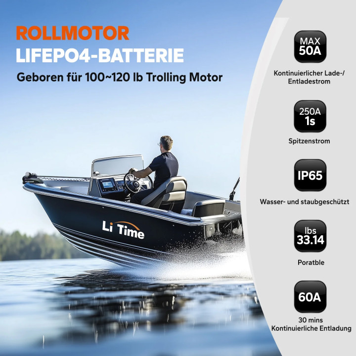 Acumulator LiTime LiFePO4 36 V 50 Ah Bluetooth Group 31